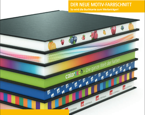 Buchkanten mit Farbverläufen, Motiven oder Logo-Druck