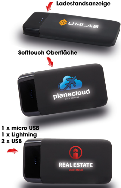 Artikel der Wochen 24/2018 – Powerbank mit Druck und Gravur